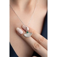 EDSA Silver 925 Ayar Gümüş Yelpaze Model Kolye