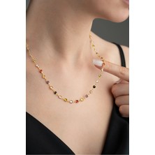 EDSA Silver 925 Ayar Gümüş Mix Taşlı Kolye