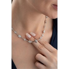 EDSA Silver 925 Ayar Gümüş Trend Model Kolye