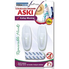 53.01.080 2'li Iz Bırakmaz Büyük Oval Askı, Beyaz