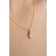 EDSA Silver 925 Ayar Gümüş Ekim Ayı Doğum Taşı ( Pink Tourmaline ) Kolye - Küpe Seti