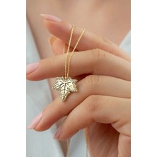 EDSA Silver 925 Ayar Gümüş Çınar Yaprağı Kolye