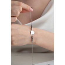EDSA Silver 925 Ayar Gümüş Kalp Bileklik
