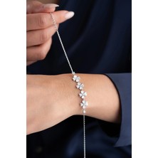 EDSA Silver 925 Ayar Gümüş Sedefli 4 Yonca Bileklik