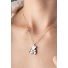 EDSA Silver 925 Ayar Gümüş Sedefli Ayıcık Kolye