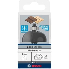 Aksesuarı 2608628365 Oyuklu Freze Ç 8 Mm, R1 12 Mm, D 36,7 Mm, U 16 Mm, G 58 mm