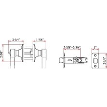 Design House 740407 Scroll 2 Yönlü Ayarlanabilir Gizlilik Kapı Kolu, Yağla Pürüzlü Bronz, 6 Evrensel