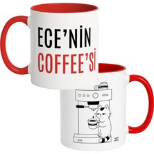 Kişiye Özel Isimli Kahve Kupası – “ece’nin Coffee’si”  Woka Works Tasarım Seramik Kupa - 325 ml