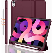 iMieet iPad Air 11 Inç M3/m2 (2025/2024) & Air 5./4. Nesil 10.9 Uyumlu Kılıf, Kalem Şarj Destekli Kalem Tutuculu, Üç Katlı Standlı Akıllı Koruyucu Kılıf