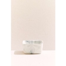 Paşabahçe Marble Porselen Servis Kasesi Kare 9 cm Beyaz, 1 Adet