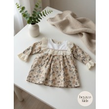 Beyzco Kids Kız Bebek Gül Desenli Elbise