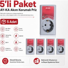 Ay-Ka Akım Korumalı Priz (5 Adet)