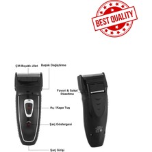 Premini 3 Bıçaklı Sakal Tıraş Makinesi, Günlük Kullanım, Temiz ve Rahat Tıraş