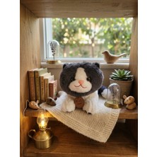 Znb Toys Peluş Yatan Gri Kedi Sesli 25 cm