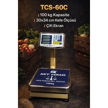 Premini 100 kg Kapasiteli Hassas Elektronik Kantar, Çift Ekran, Katlanabilir Boyun