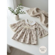 Beyzco Kids Kız Bebek Papatya Fiyonk Güpürlü Elbise