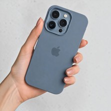 Pronorth Iphone 15 Pro Uyumlu Kılıf Logolu Lansman Soft Yumuşak Içi Kadife Silikon Kapak