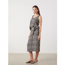 Lc Waikiki Yeni Sezon Beli Lastikli Leopar Desenli Kadın Etek