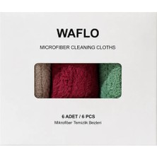 Waflo 6'lı Mikrofiber Çok Amaçlı Temizlik Bezi