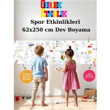 Musnig Spor Etkinligi Temalı Dev Boyama Kağıdı 2,5 Metre Rulo Boyama Kağıdı Çocuk Anaokulu ve Kreşler Için Aktivite Çocuk Eğitici Boyama