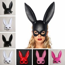 Munico 4 Adet Tavşan Kulakları Tavşan Maskesi Seksi Maskeli Balo Partisi Cosplay Eğlenceli Yüz