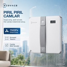 Ecovacs 7500PA Yüksek Vakumlu Akıllı Cam Silme Robotu Otomatik Cam Temizleyici Düşme Engelleyici Sensörlü Çerçevesiz Uyumlu Pratik Cihaz