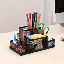 Jokey Kırtasiye 4 Bölmeli Metal Perforeli Organizer (SİYAH)