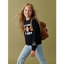 Lc Waikiki Yeni Sezon Capyfun Baskılı Kız Çocuk Kalın Sweatshirt