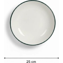 6'lı Venue Çukur Tabak 25CM Rim Yeşil Rinart