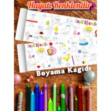 Musnig Kız Çocukları Spor Etkinligi Temalı Dev Boyama Kağıdı 2,5 Metre Rulo Boyama Kağıdı Çocuk Anaokulu ve Kreşler Için Aktivite Çocuk Eğitici Boyama