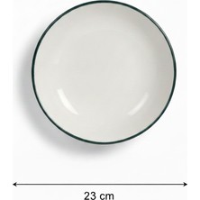 6'lı Venue Çukur Tabak 23CM Rim Yeşil Rinart