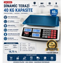 Premini 40 kg Dijital Şarjlı Market ve Kasap Terazisi, En Sağlam ve Kaliteli 702T