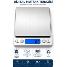 Premini 3000G Dijital Hassas Mutfak Terazisi, Lcd, Dara, Çoklu Ölçüm, Paslanmaz