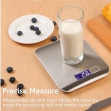 Premini Hassas Dijital Mutfak Terazisi 5 Kg, Paslanmaz Çelik, Pil Dahil