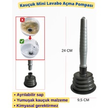 Hakan Living Kauçuk Mini Lavabo Açma Pompası - Gider Açıcı