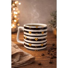 Eylül Design Geometrik Kalpli Kupa Bardak Lüks Kahve Mug 250ML