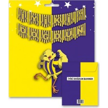 Avcı Parti Dünyası Sarı-Lacivert Taraftar Iyiki Doğdun Banner