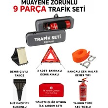 Carvorio Trafik ve Ilk Yardım Seti Muayene Uyumlu Zorunlu 9 Parça
