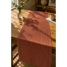 Typoniq Attitude Included Terra Premium Keten Görünümlü Kiremit Runner 40X140 cm