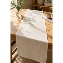 Typoniq Attitude Included Terra Premium Keten Görünümlü Bej Runner 40X140 cm
