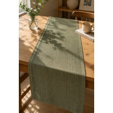 Typoniq Attitude Included Terra Premium Keten Görünümlü Haki Runner 40X140 cm