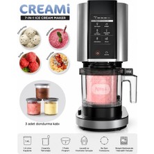 Ninja Creami 7 Fonksiyonlu Dondurma Makinesi Evde Gelato Sorbe Milkshake Light Dondurma ve Smoothie Bowl Hazırlama 800 W 2 Kaplı Ev Tipi