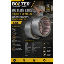 Branda Çadır Tamir Bandı 48MM x 10 mt gri 2 ADET