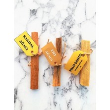Kent Bahçesi Ağaç Tütsü Seti Palo Santo öd Ağacı sandal Ağacı Tütsü 3 Adet - Ortam Kokusu