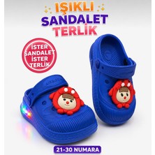 papucumun dünyası Çocuk Cross Eva Işıklı  Hafif Günlük Havuz Kreş Kumsal Kullanışlı Terlik