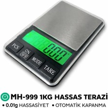 Premini 0.01G Hassas Dijital Cep Terazisi, Paslanmaz Çelik, Yeşil LCD