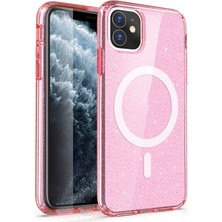 Tele Shop iPhone 11 Kılıf Dazzle Premium Sparkle Serisi – Magsafe Uyumlu Şeffaf Simli Kılıf