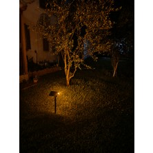 Repplam 10W Amber Kazıklı Güneş Enerjili Bahçe Çim Armatürü Solar Dış Mekan Aydınlatma