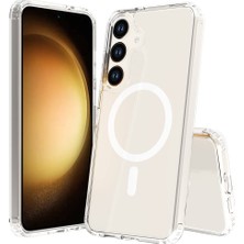 Tele Shop Samsung Galaxy S24 Fe Kılıf Sert Yapı & Sararma Karşıtı Koruma Magsafe Uyumlu  Şeffaf Premium Kapak Mlk/embos