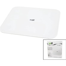 Premini Soft Beyaz Cam Zemin Dijital Terazi 180KG Sensörlü LED Ekran Oda℃